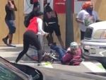 [protestusa] Animals Beat A Guy Defending A Woman
